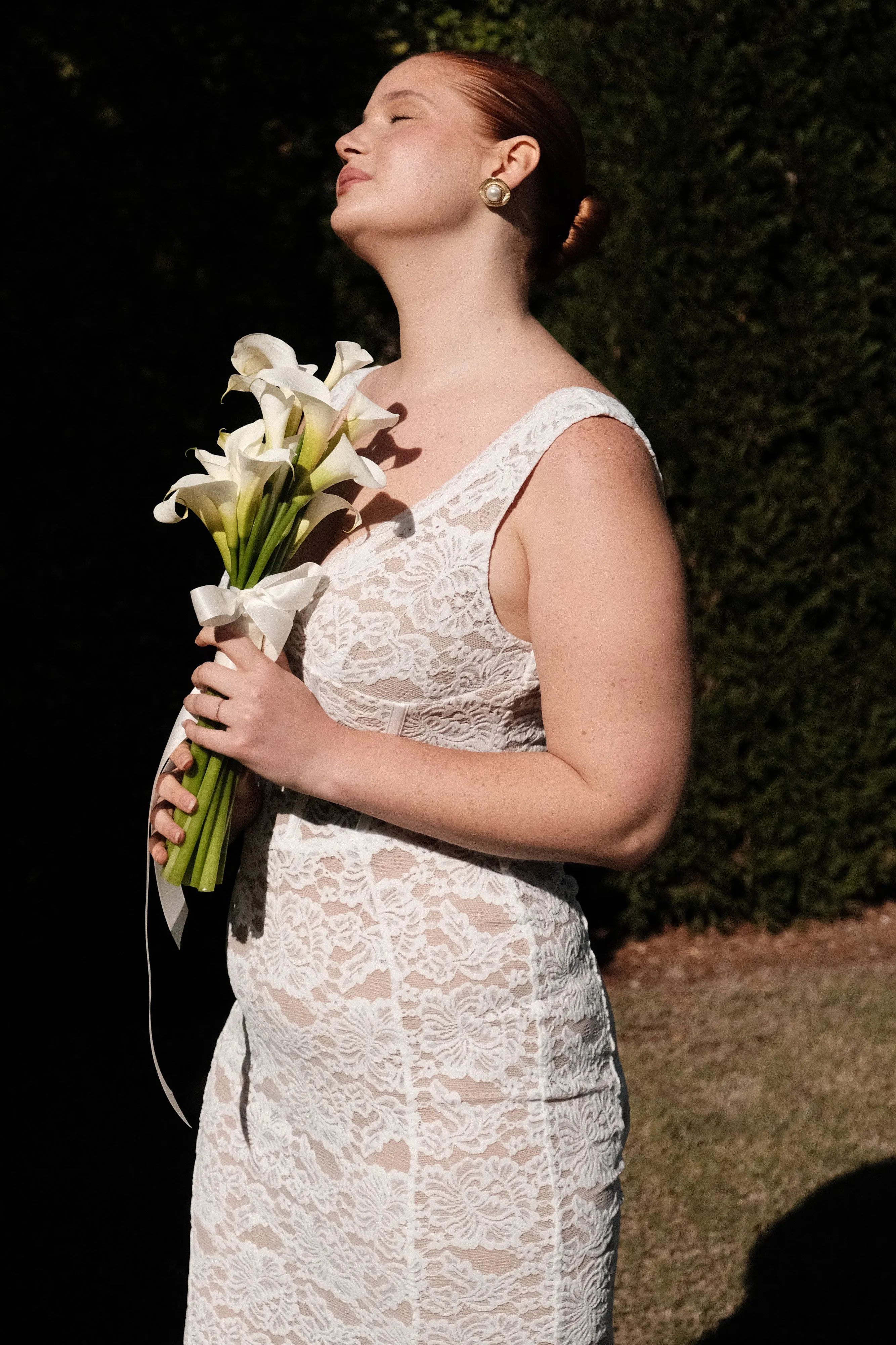 Year Rounder Doria Lace Plisse Midi Dress - Ivory