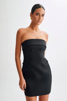 Office Mood Tall-Fit Abbie Strapless Suiting Mini Dress - Black