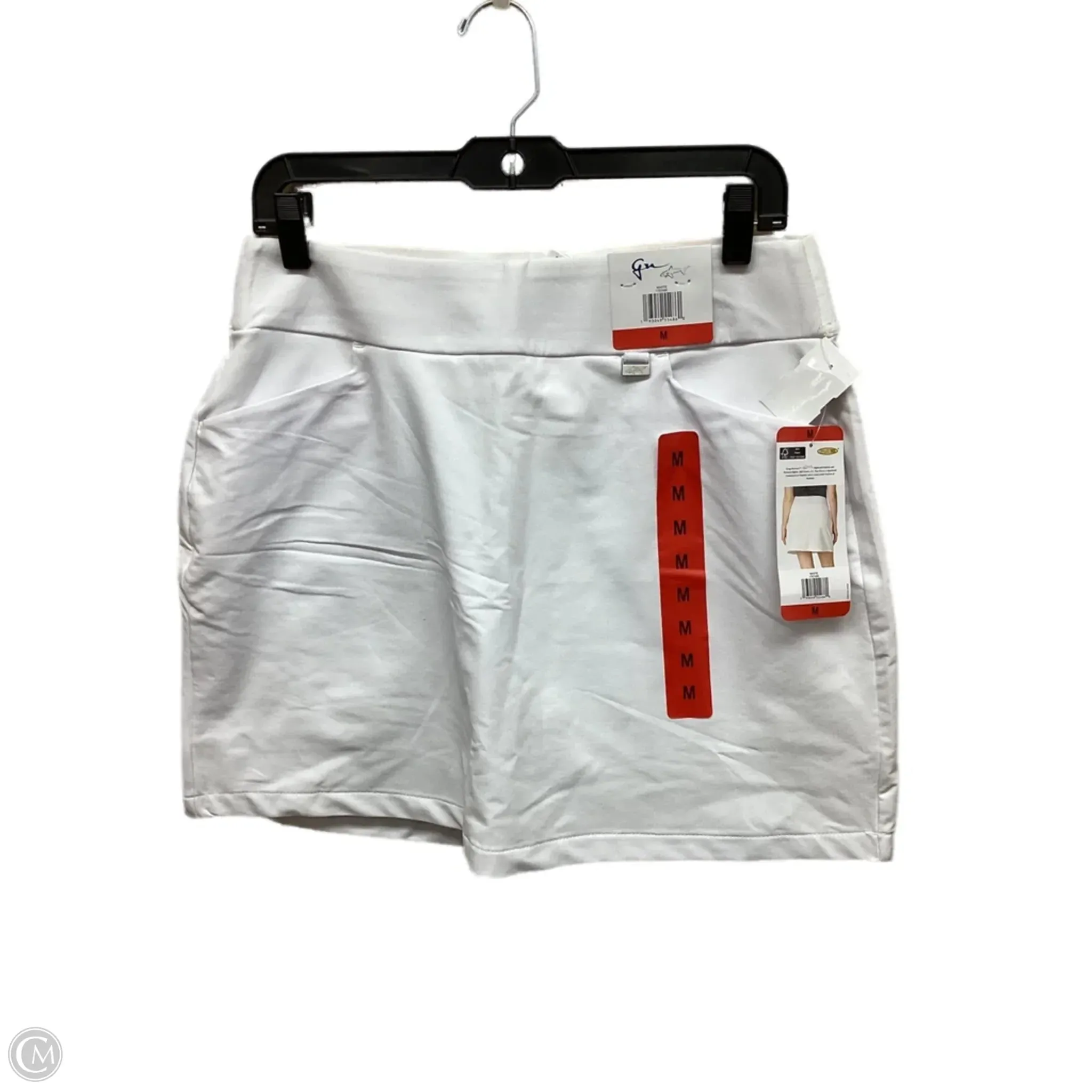 Skort By Clothes Mentor In White, Size: M Low Impact Dye Refined Texture