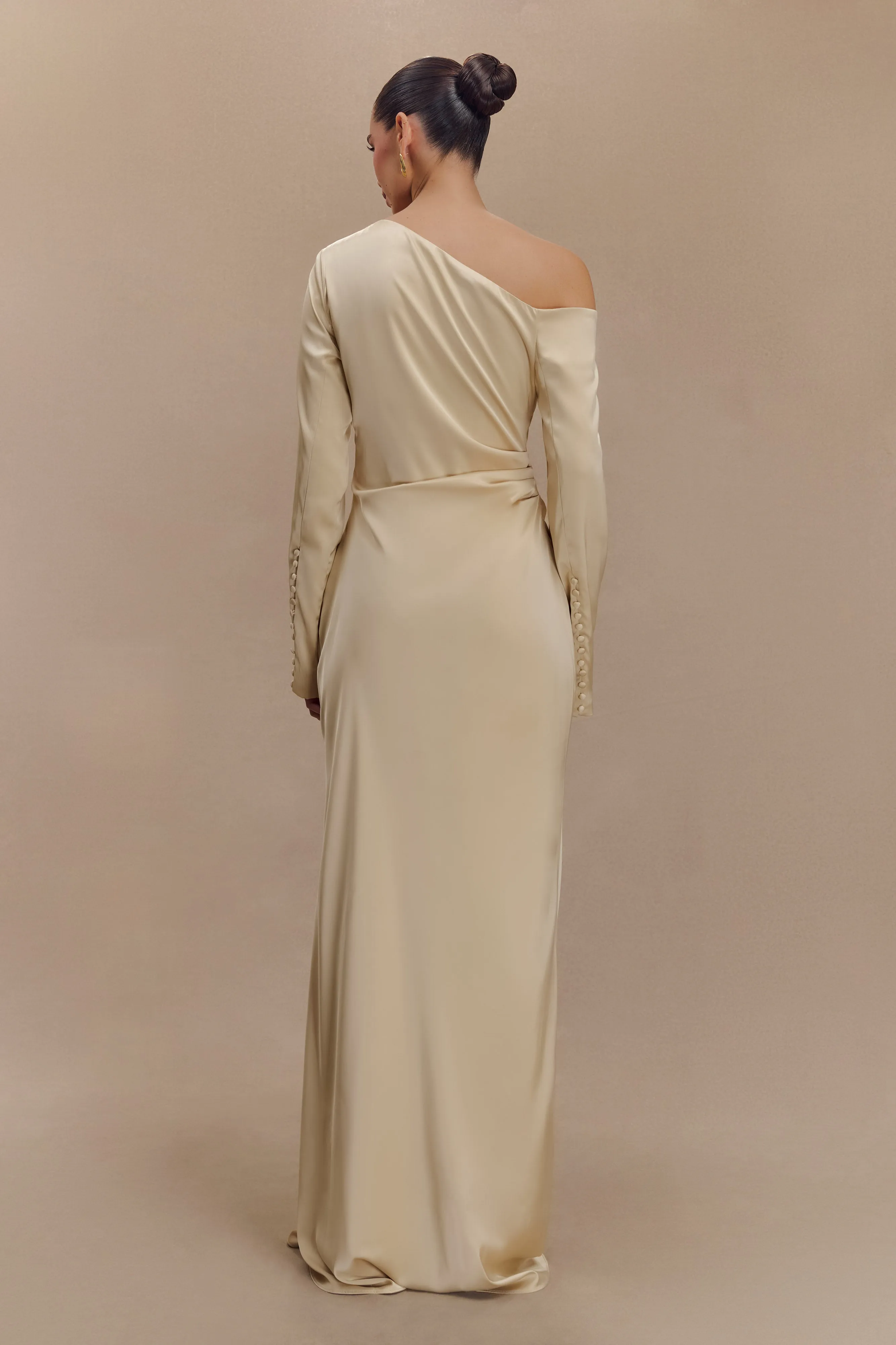 Avery Long Sleeve Maxi Dress - Gold All-Day Wear Occasion Wear