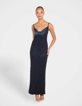 Global Style Street-Style Adeline Cowl Neck Gown
