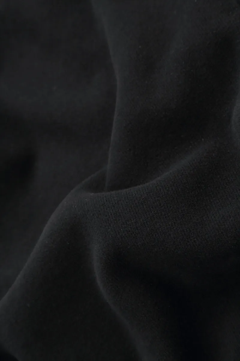 Wide Black Cotton Jersey Trousers Full Motion Core Support