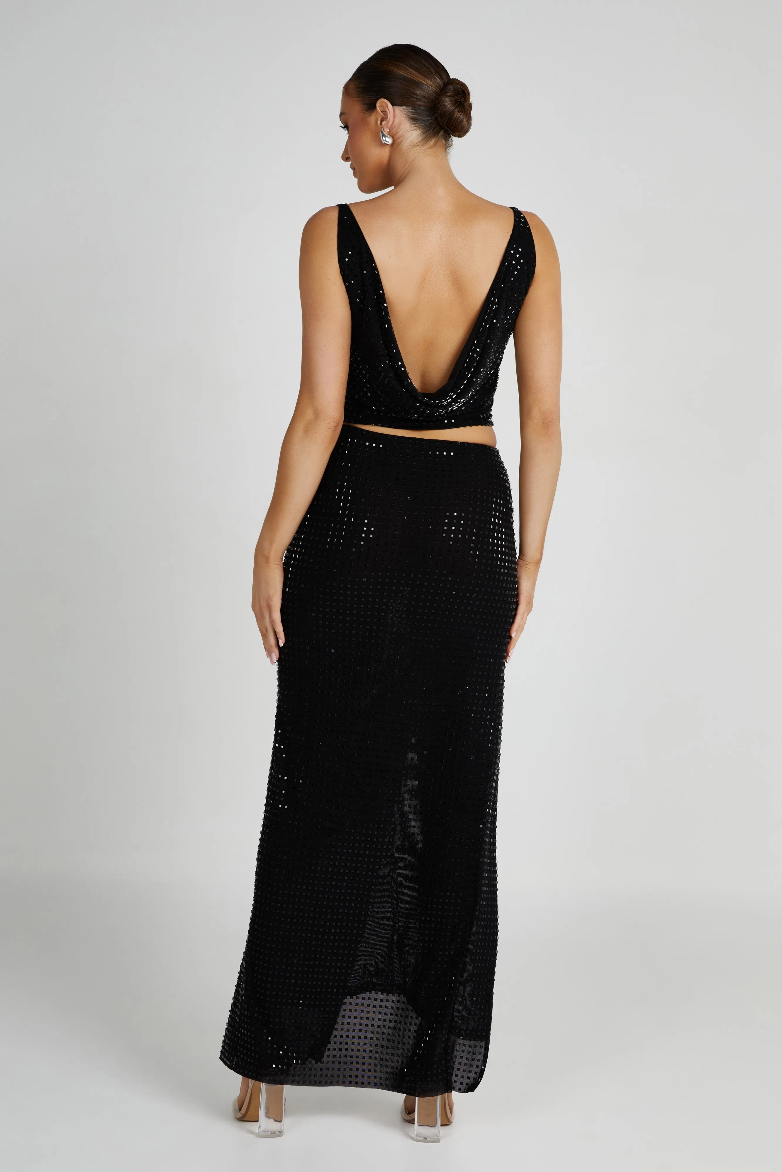 Day-to-Day Wear Ellery Square Diamante Maxi Skirt - Black