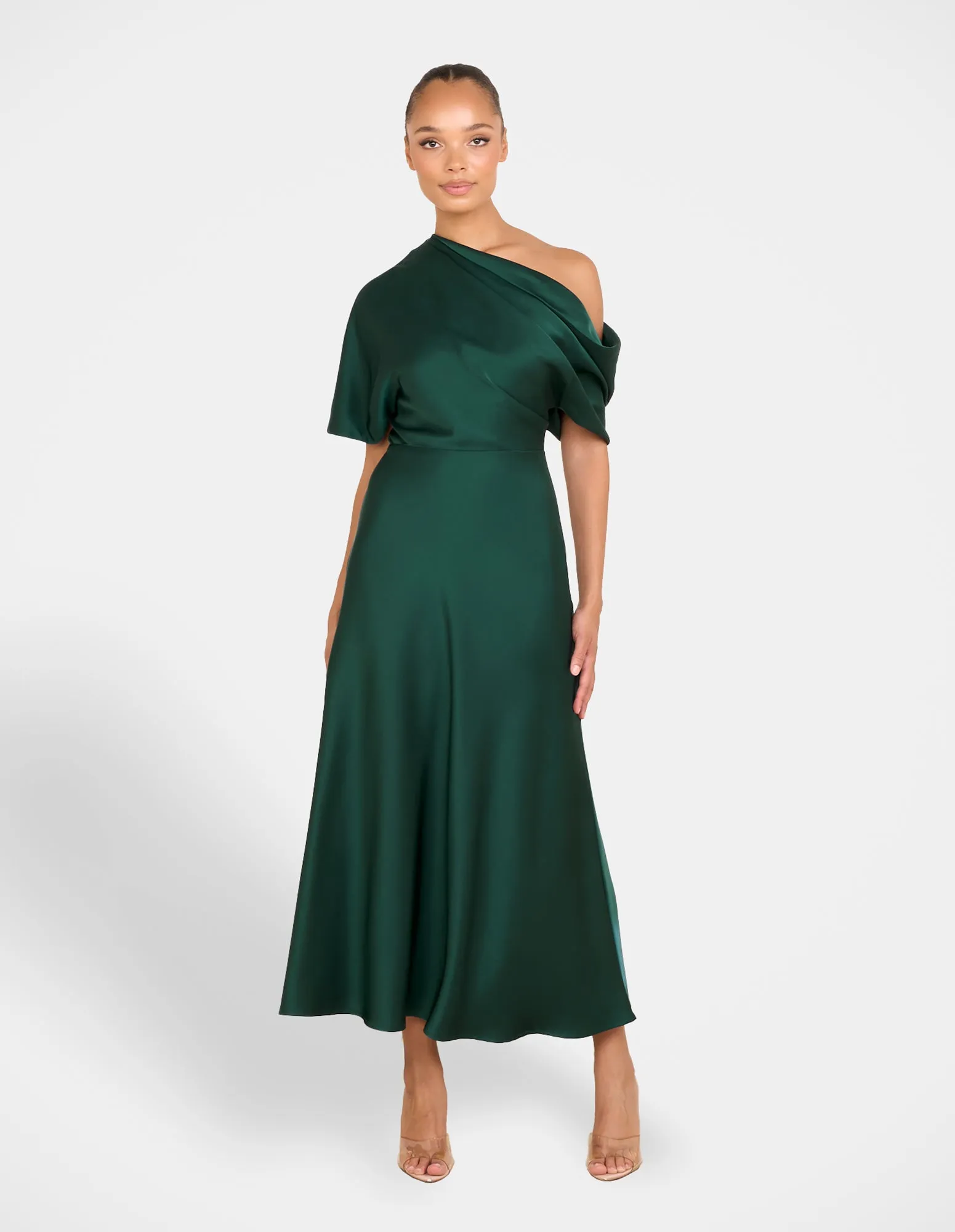 Refined fit Evening Glow Agatha Off Shoulder Midi Dress