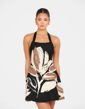 Classic Layers Aislyn Halter Knit Mini Dress