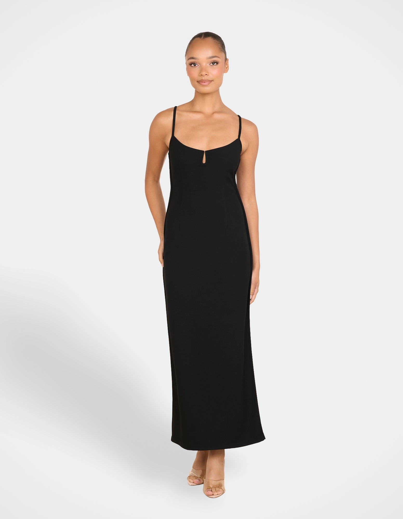 Alaina Keyhole Maxi Dress Sleek Drape
