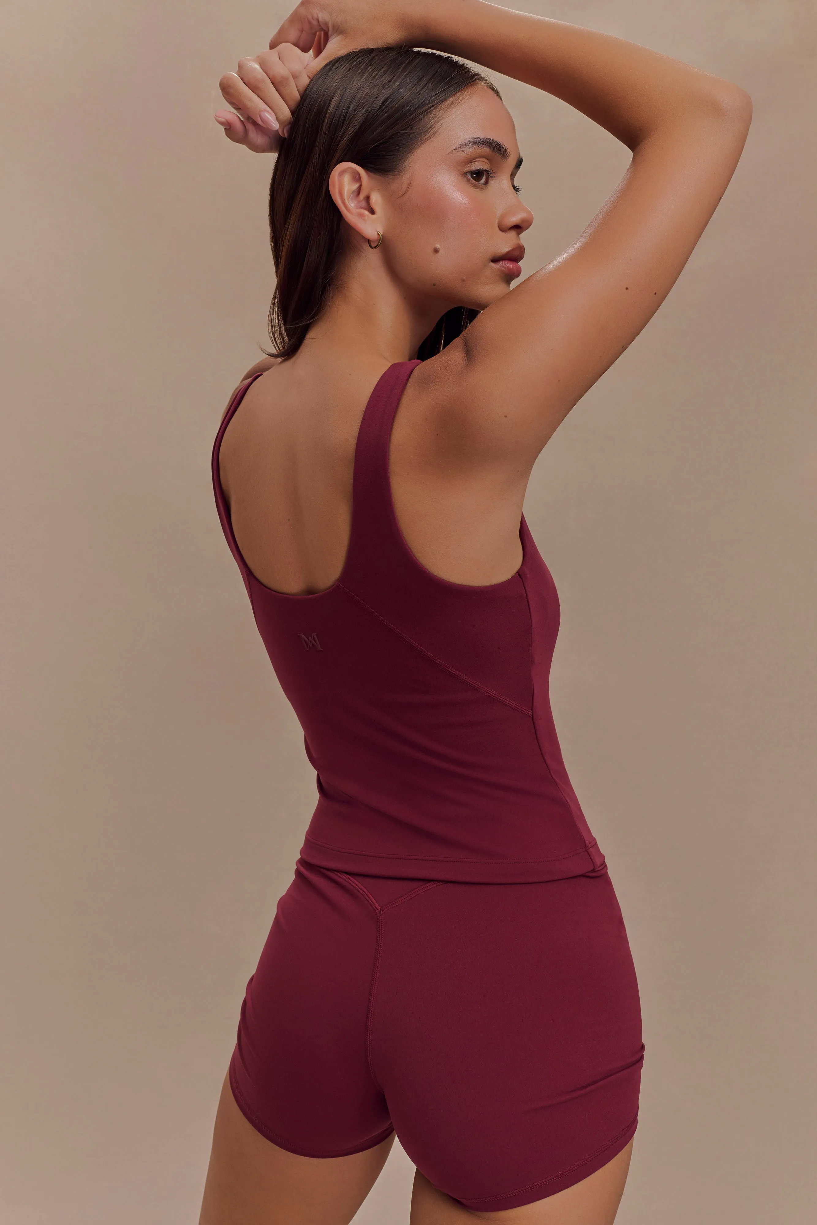 DurableZipper BondedHemline Alexandra Yoga Top - Burgundy