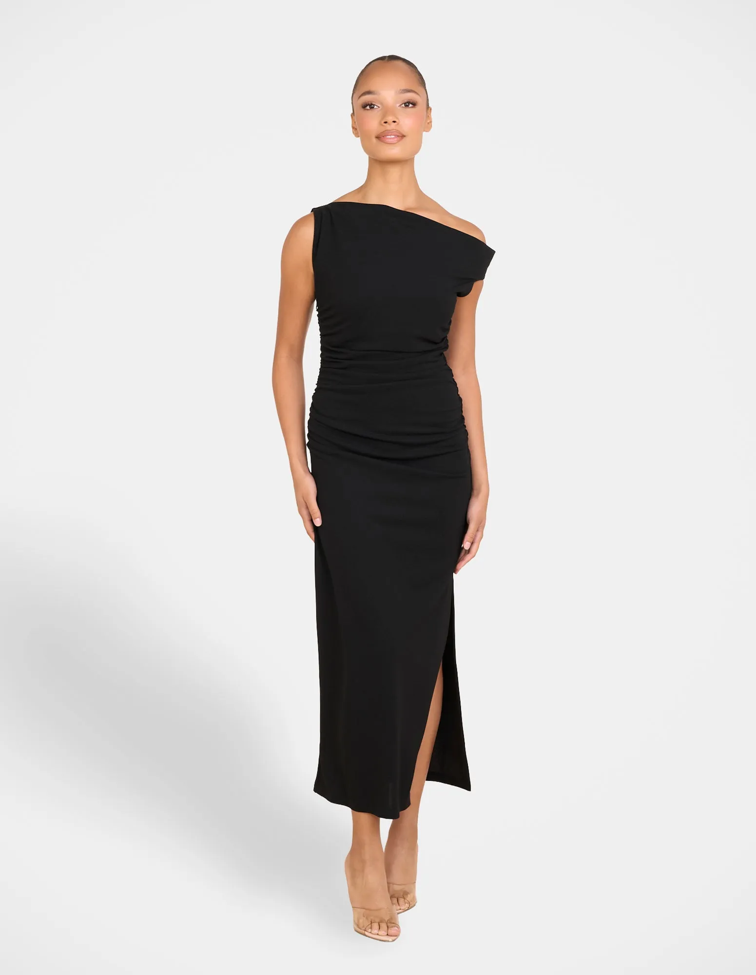 Analiese One Shoulder Dress Smooth-Finish Fresh Stitch