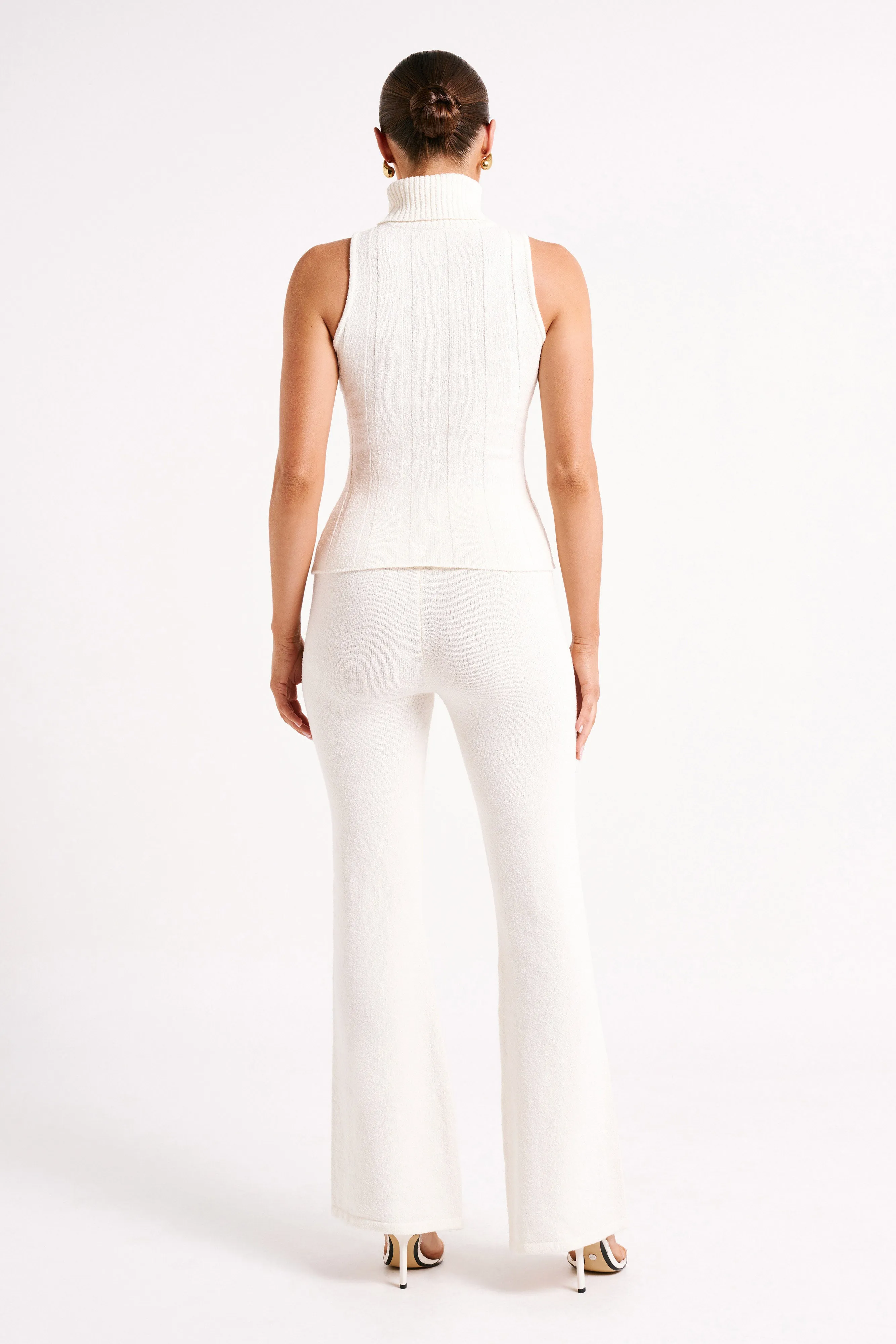 Anti Bacterial Treatment Solid shade Angelina Knit Pants - Ivory
