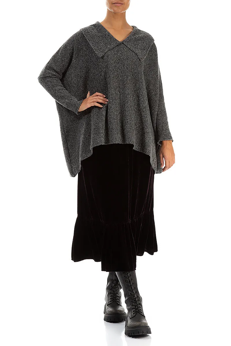 Layer Combo Soft Lines Ruffled Hemline Vintage Violet Silk Velvet Skirt