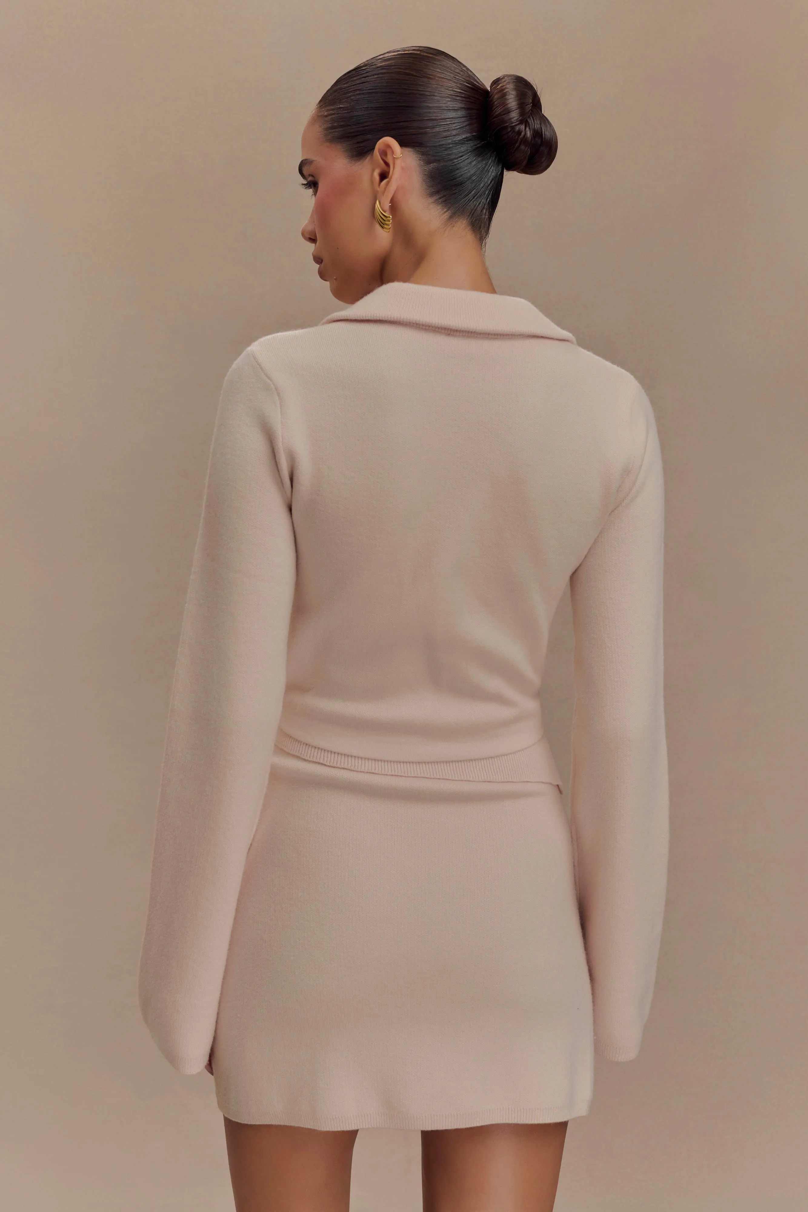 MultiLayerSystem Annabelle Knit Curved Hem Cardigan - Cream