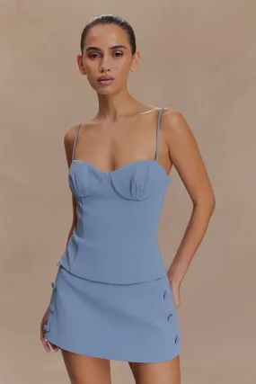 Jaime Spaghetti Strap Suiting Top - Ocean Blue BreathableFabricTech