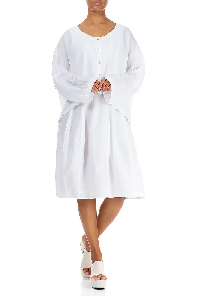 Loose White Linen Jacket All Day Fit
