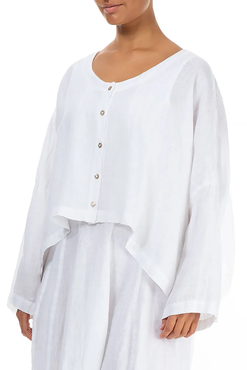Loose White Linen Jacket Modern Layers Autumn Layers