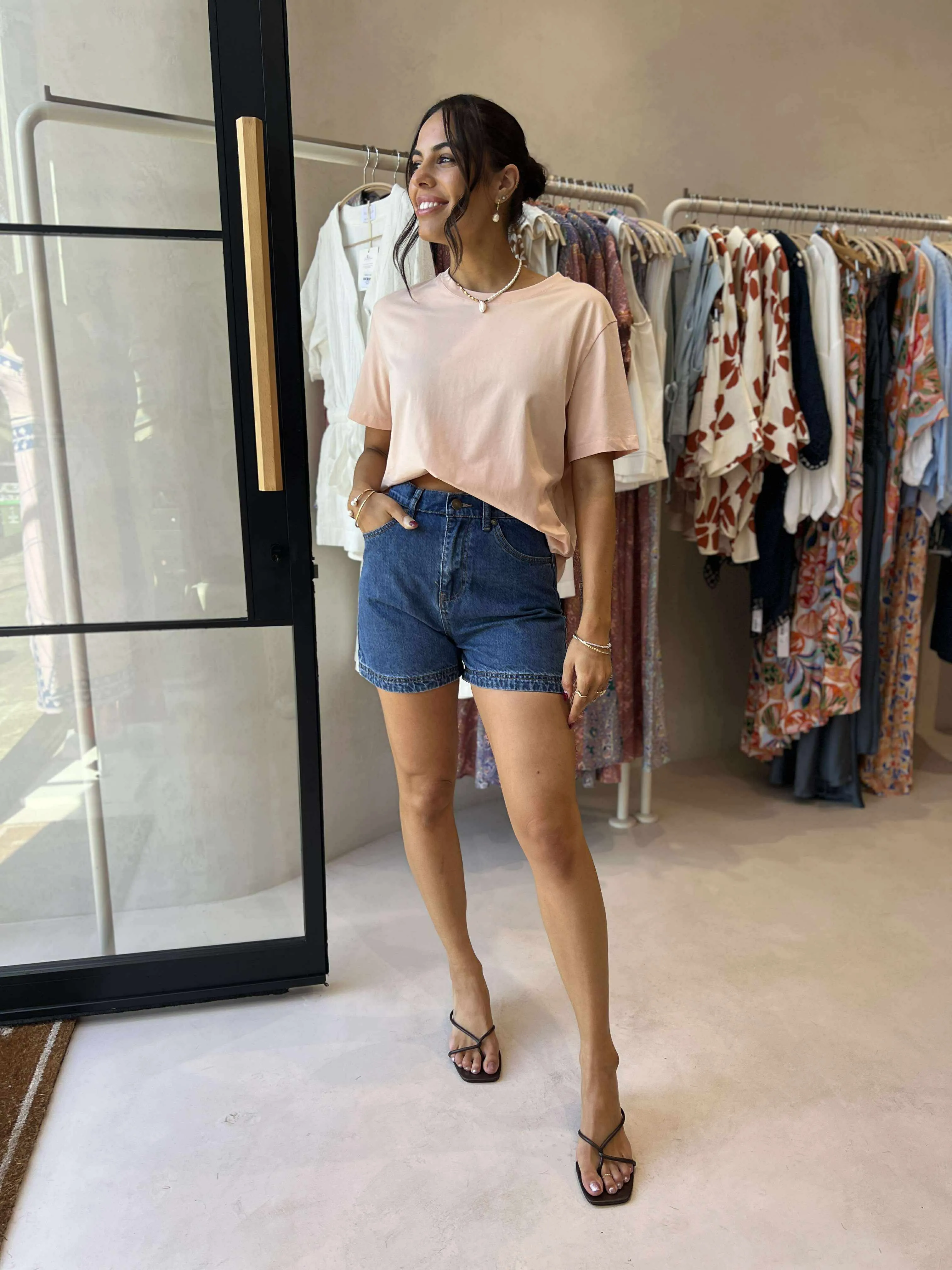 Sporty Tee Retro design ATHENS TEE-SALMON