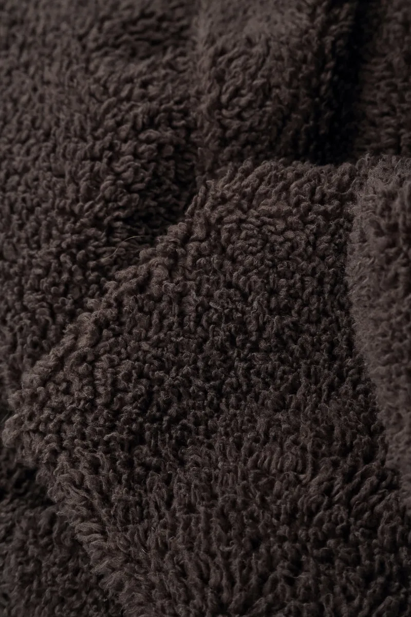 Forest Brown Teddy Cotton Coat Stain Proof