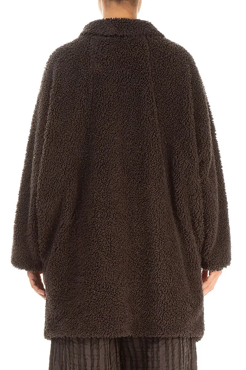 Forest Brown Teddy Cotton Coat CompactPacking Windbreaker Style