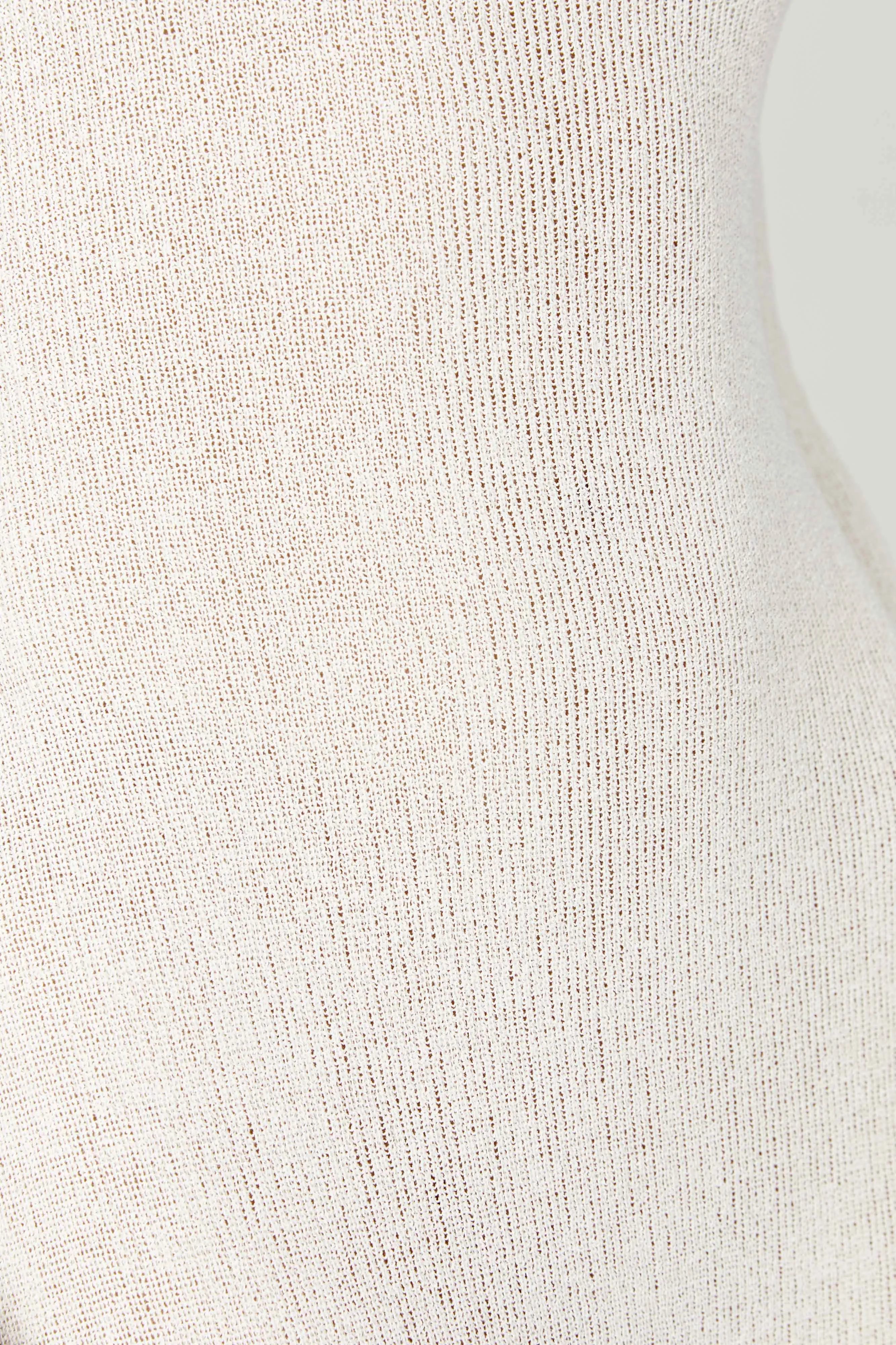 Talia Maxi Open Back Knit Dress - Ivory Tonal-Panel