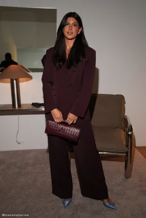 Arlo Wide Leg Suiting Trouser - Mahogany Breath Fit