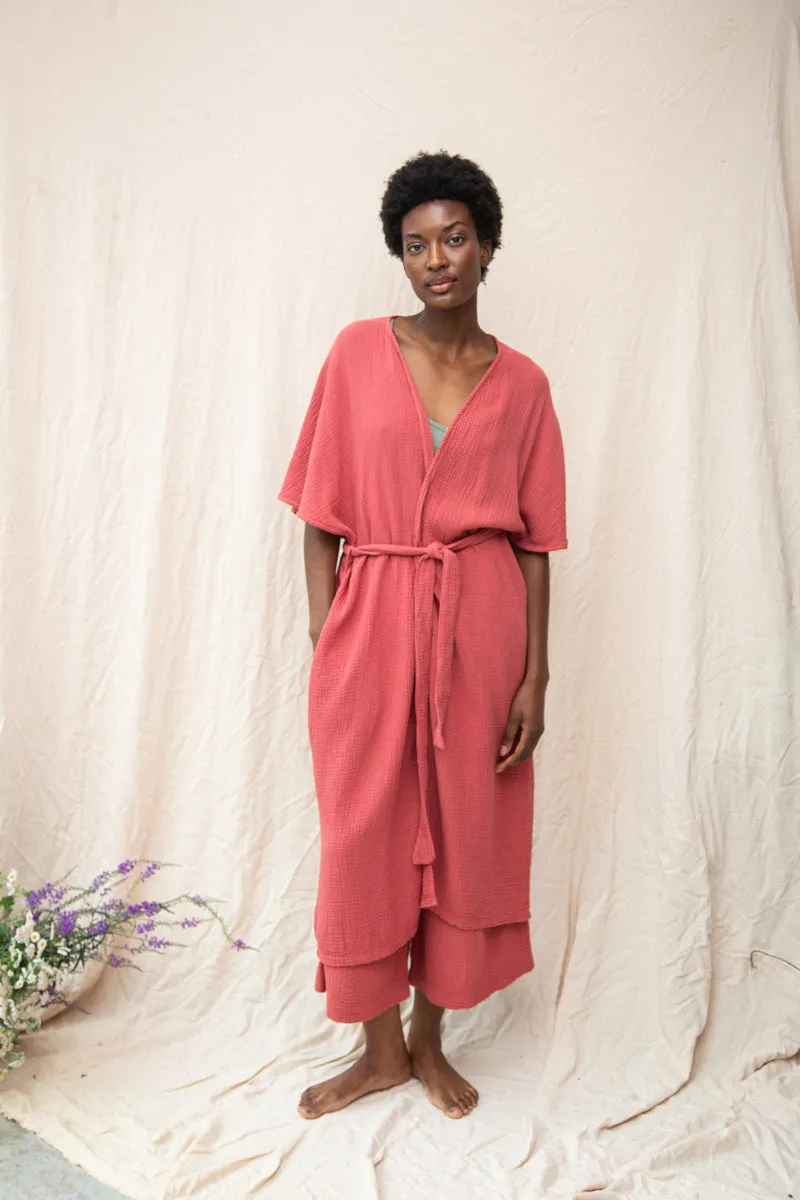 Modern Layers Moment Light Aspyn Organic Cotton Robe in Rose