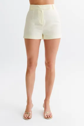 Massima Linen Shorts - Lemon Sherbet AbrasionResistantFabric
