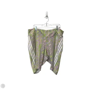 Seamless Waistband Semi-formal Athletic Shorts By Adidas In Green & Pink, Size: 4x