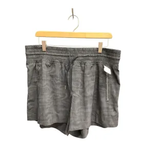 Athletic Shorts By Athleta In Grey, Size: 1x multiple pockets Flexible Gusset Design