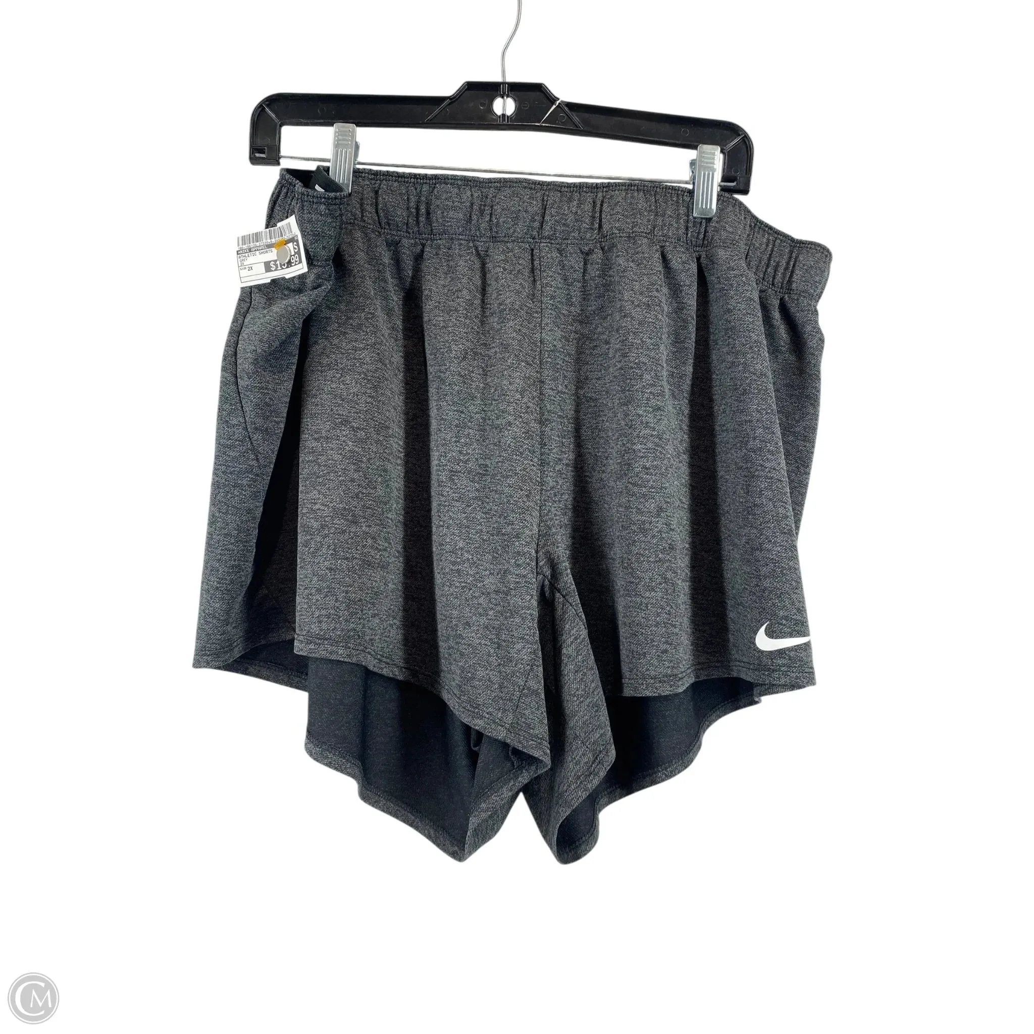 Athletic Shorts By Nike Apparel In Grey, Size: 2x Stretchable Soft Waistband