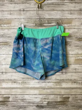 Athletic Shorts By Zelos In Blue & Green, Size:Xl Mid - rise Quick Motion