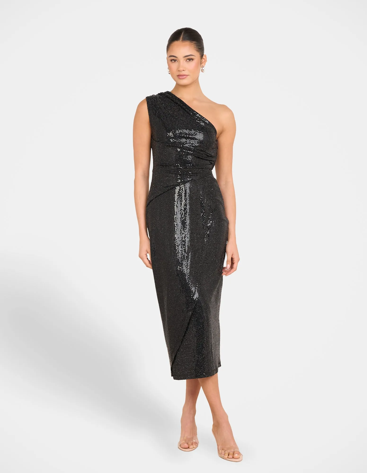 Shiny surface Ziino One Shoulder Dress