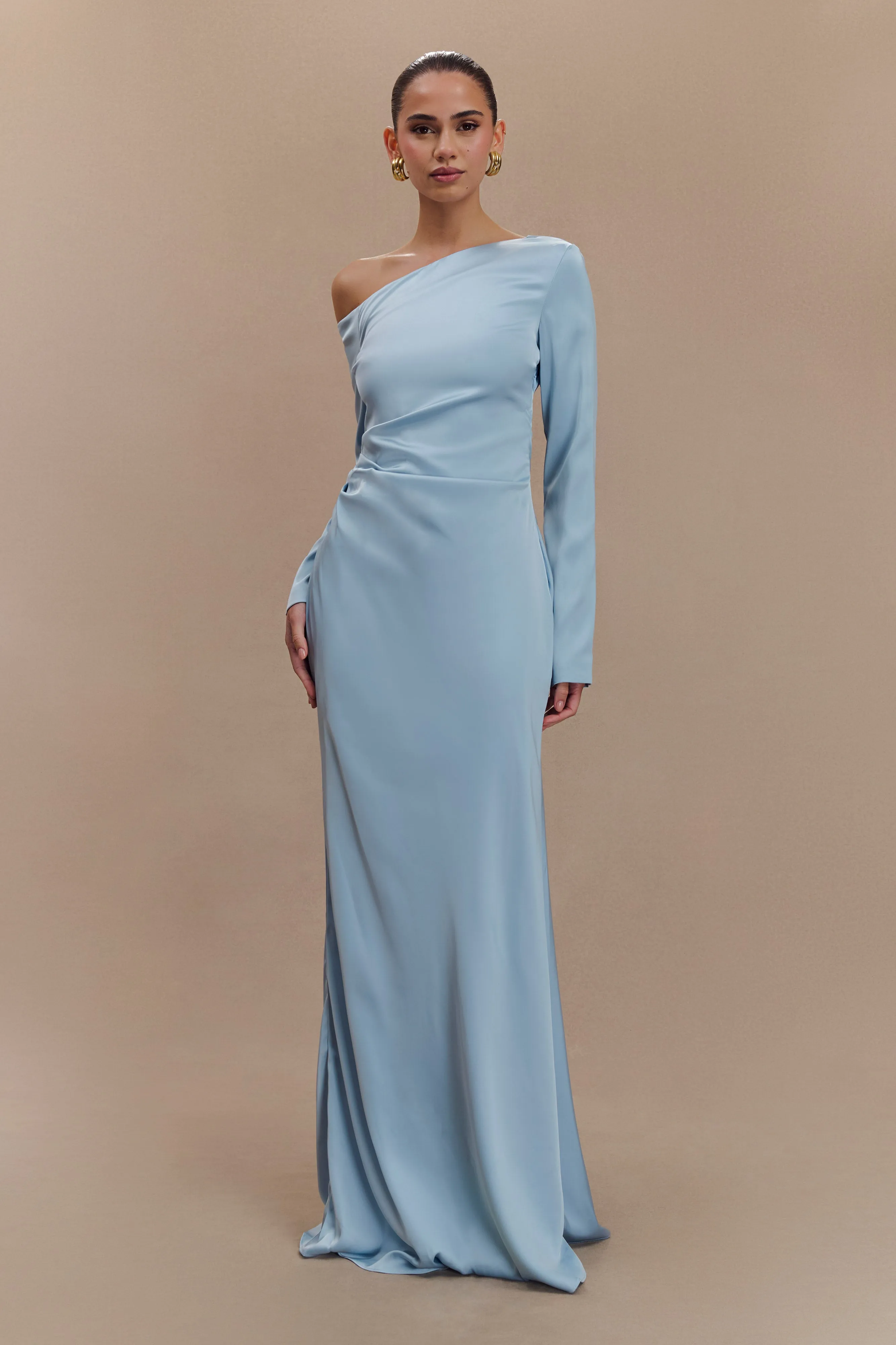 Avery Long Sleeve Maxi Dress - Cornflower Blue Day-To-Night Wear