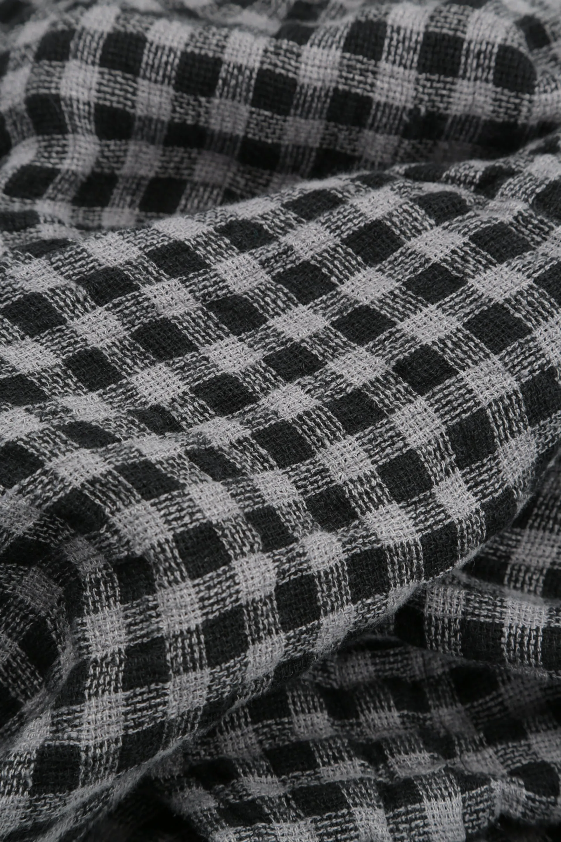 Back Pockets Grey Check Linen Trousers Sporty Function Versatile Layer
