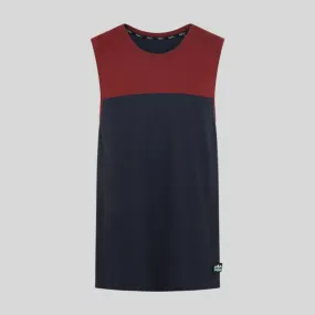 Backslider Singlet Top Navy Multi StretchFit