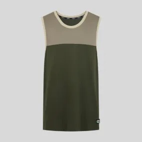 FlexibleCuff Roll Up Sleeve System Backslider Singlet Top Olive Multi