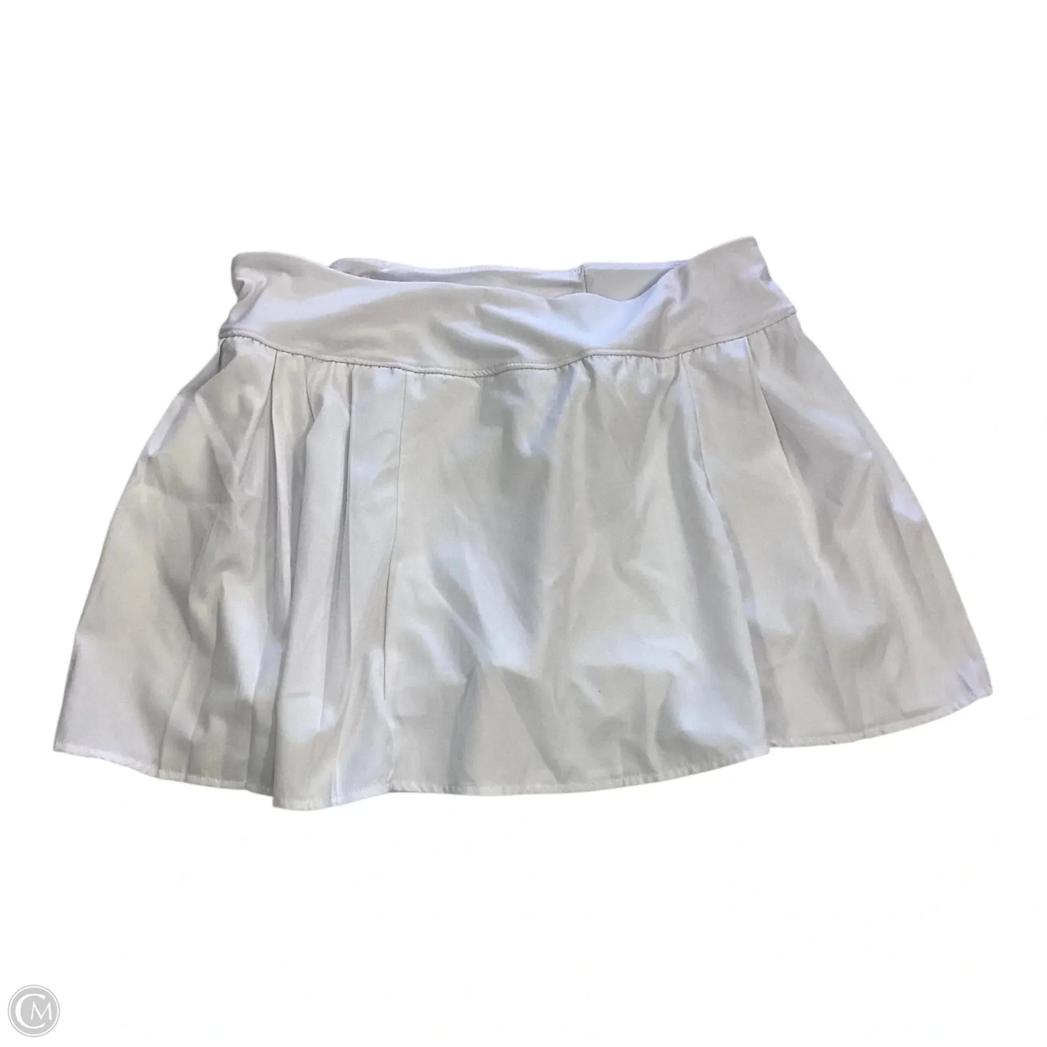 Shirred Back Skort By Clothes Mentor In White, Size: L