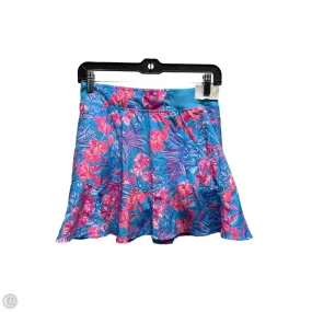 Light Touch yoga session Skort Designer By Lilly Pulitzer In Blue & Pink, Size: Xs
