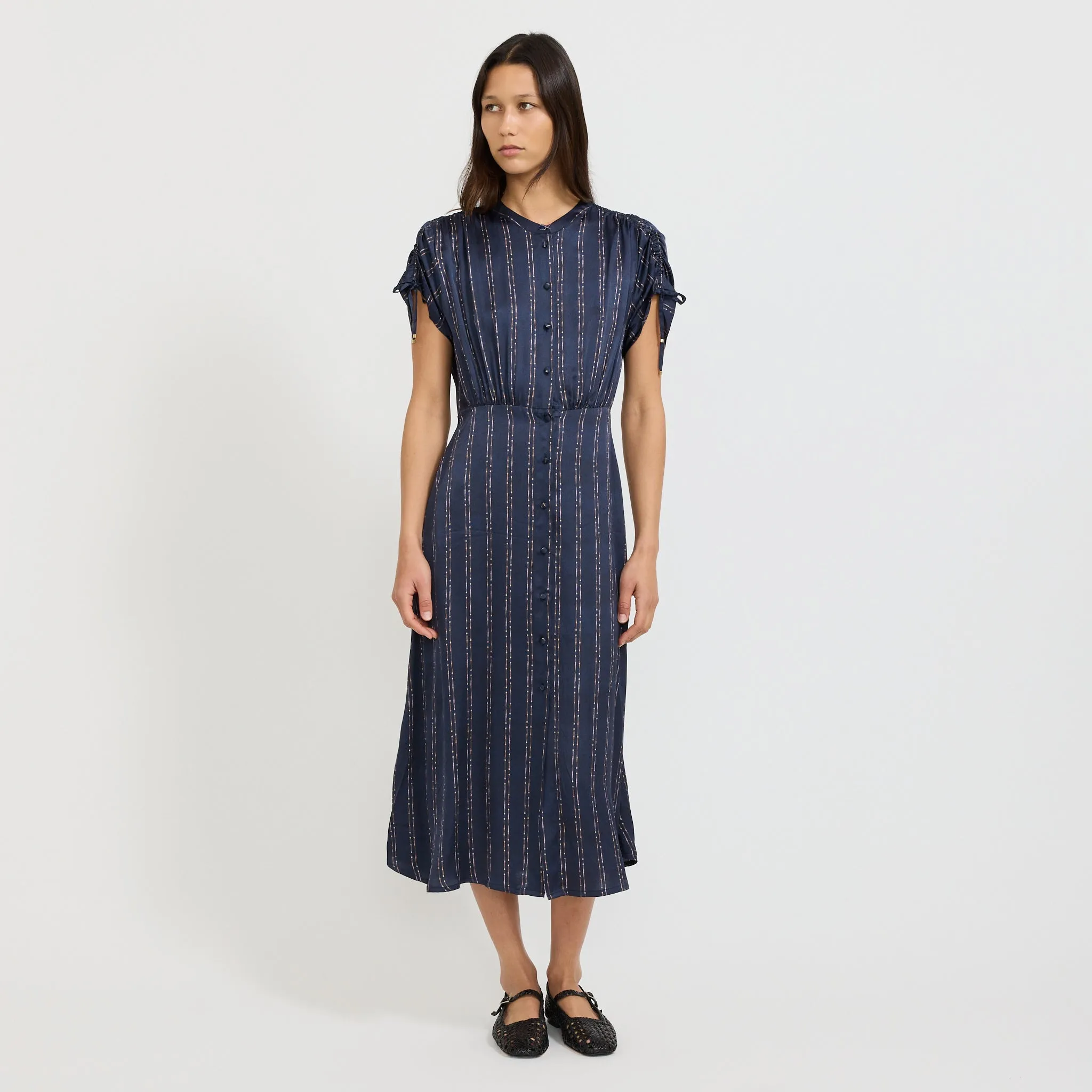 Nolong Dress Navy Plumik Family Joy Comfortable Silhouette