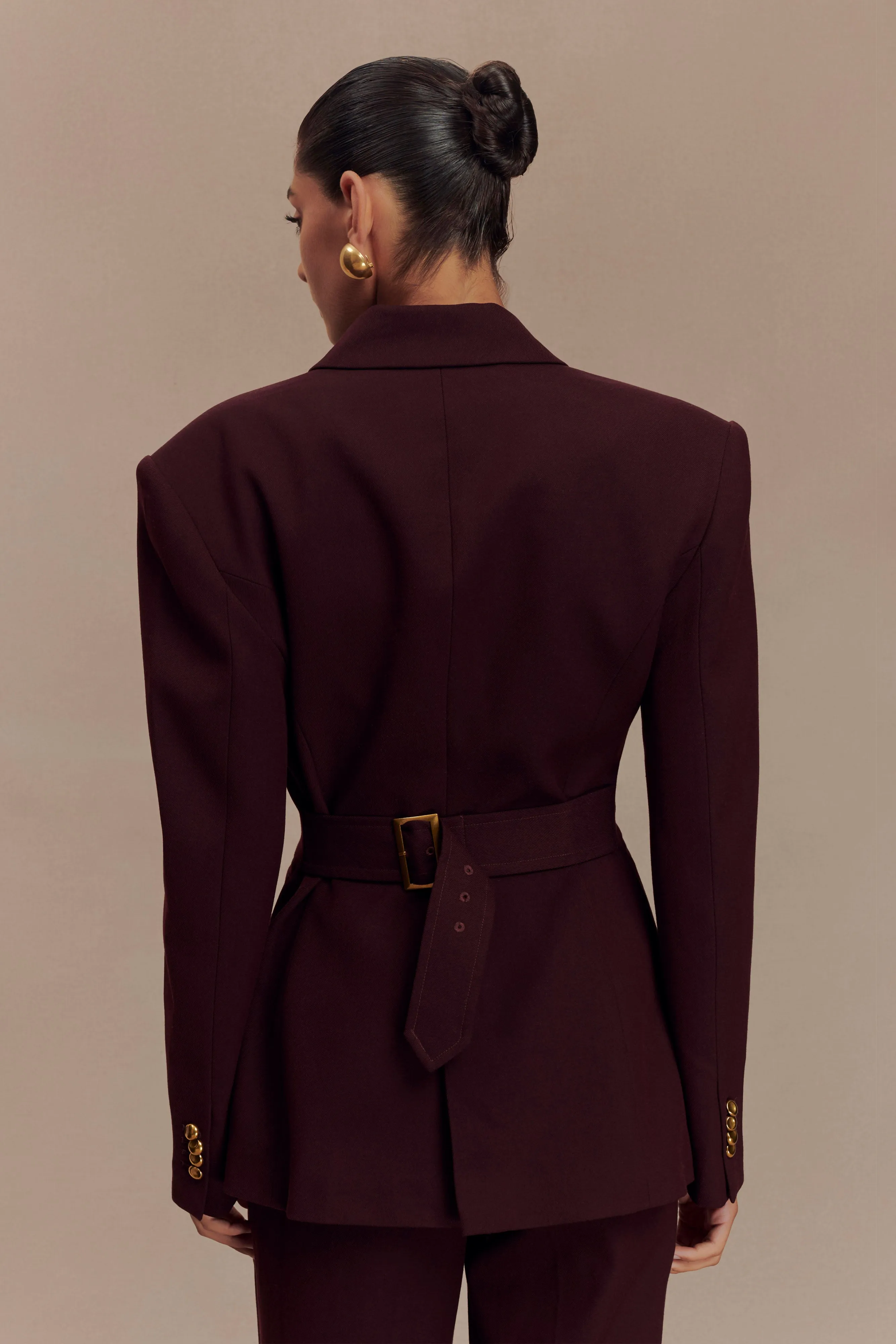 Bellamy Cinched Blazer - Mahogany Temperature Adaptive
