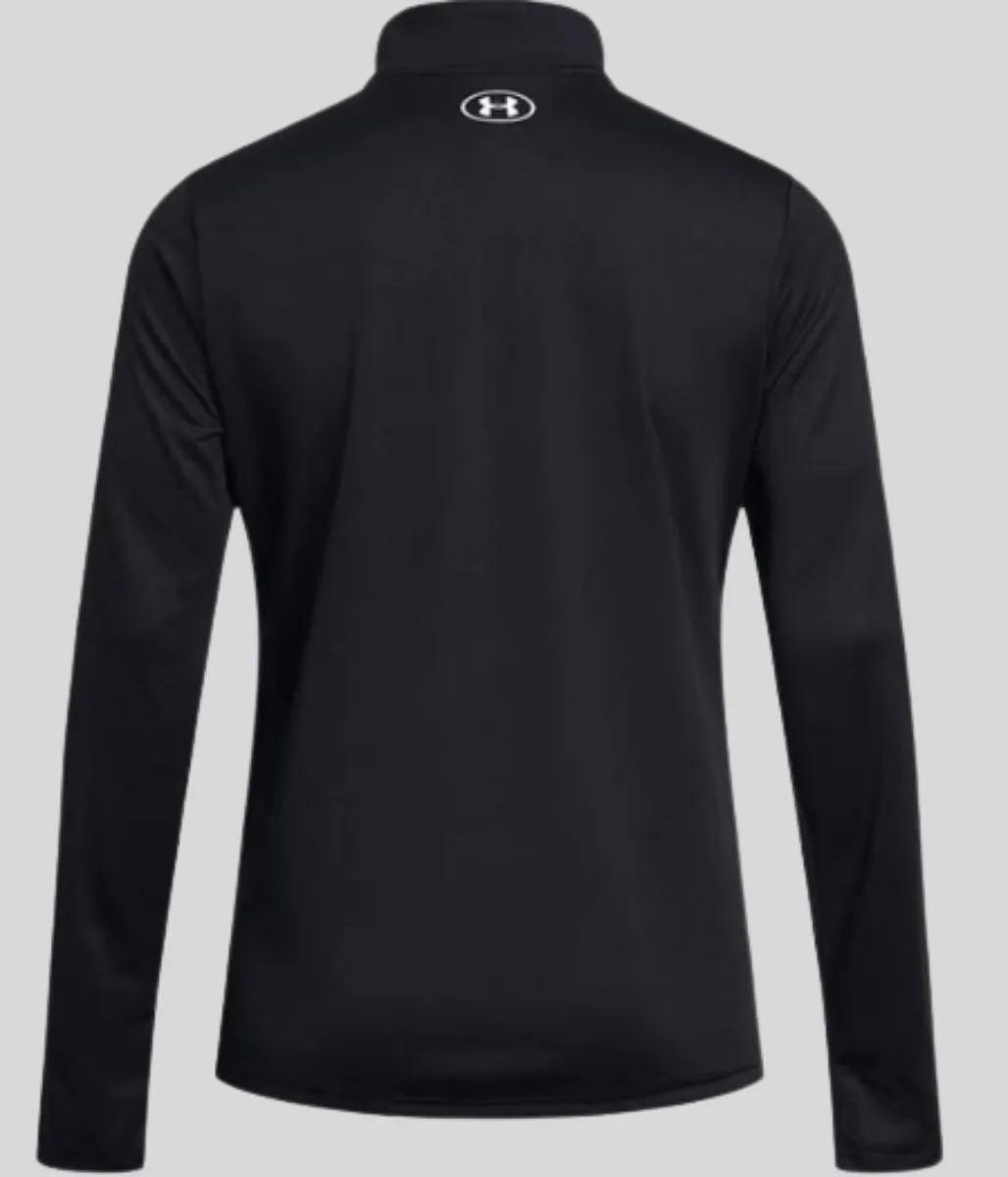 Black  1/2 Zip Tech Top Casual Trousers