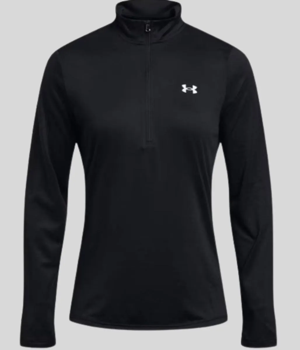 Black  1/2 Zip Tech Top Mind Glow