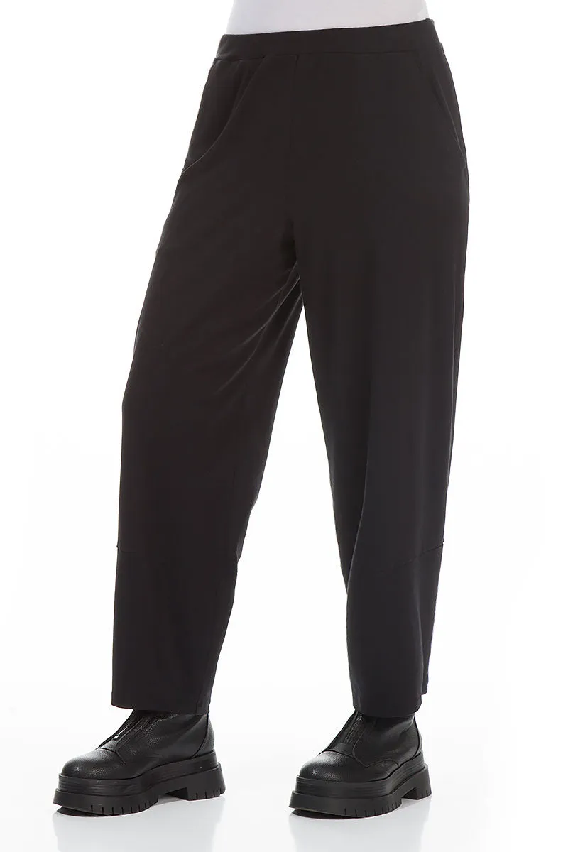AbrasionResistantFabric Black Cotton Track Pants