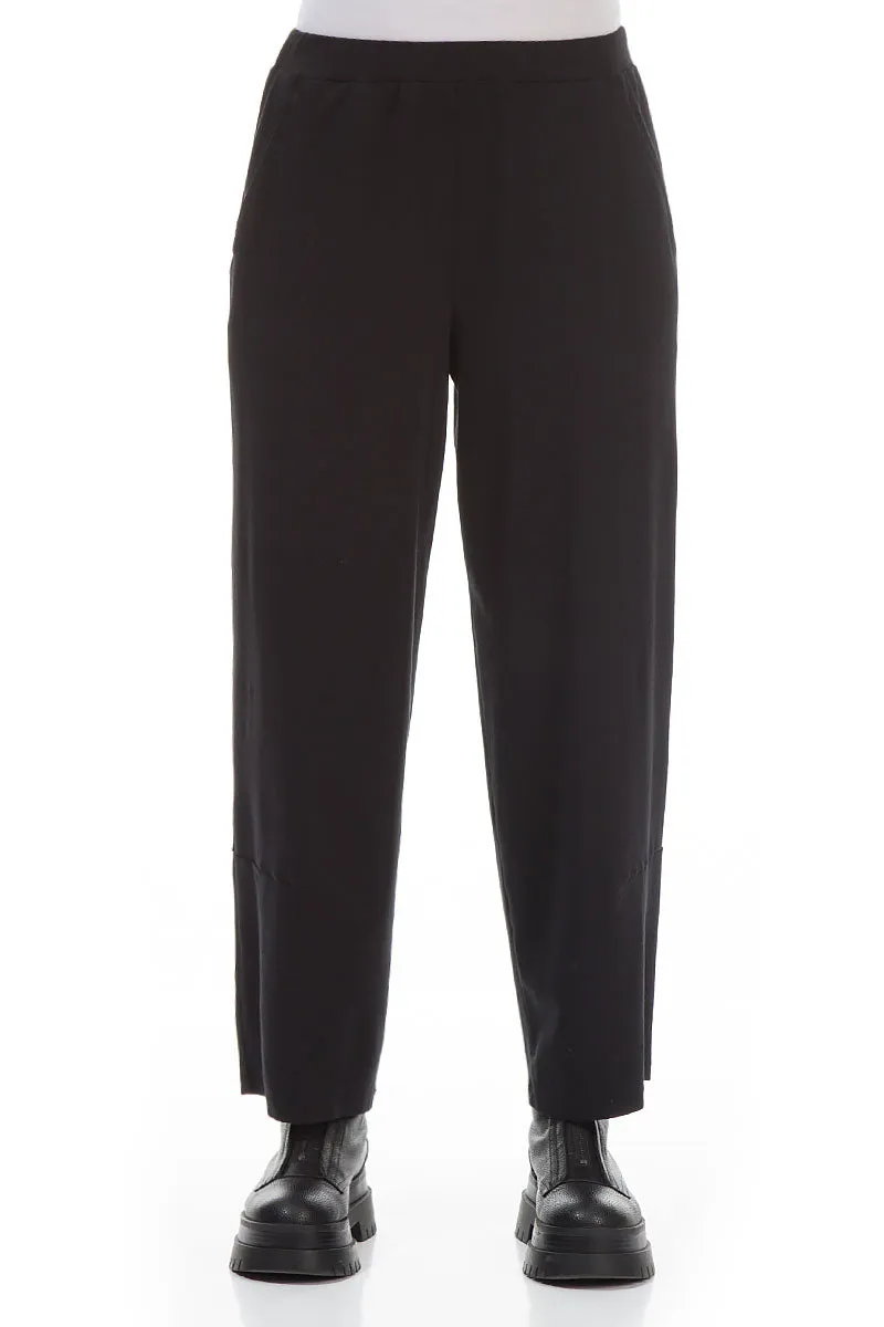 Black Cotton Track Pants Anti Static Lining