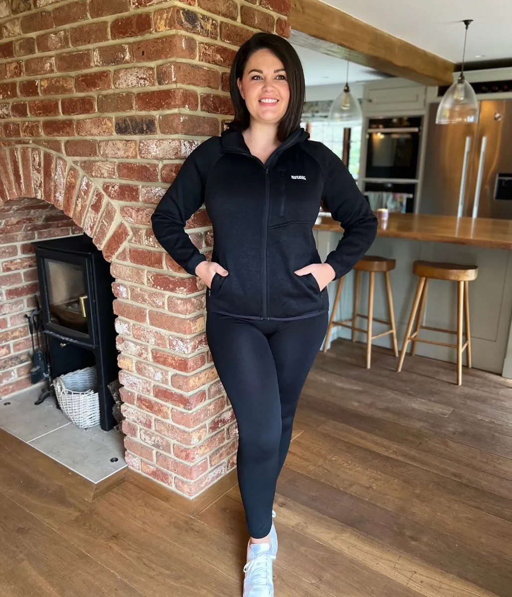 Noble Core NonSlipTrims Black Newhill Hooded Full Zip Fleece