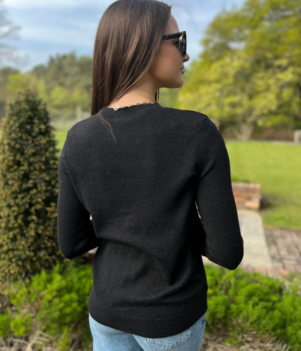 Fashion Ready Black Recycled Blend Jumper
