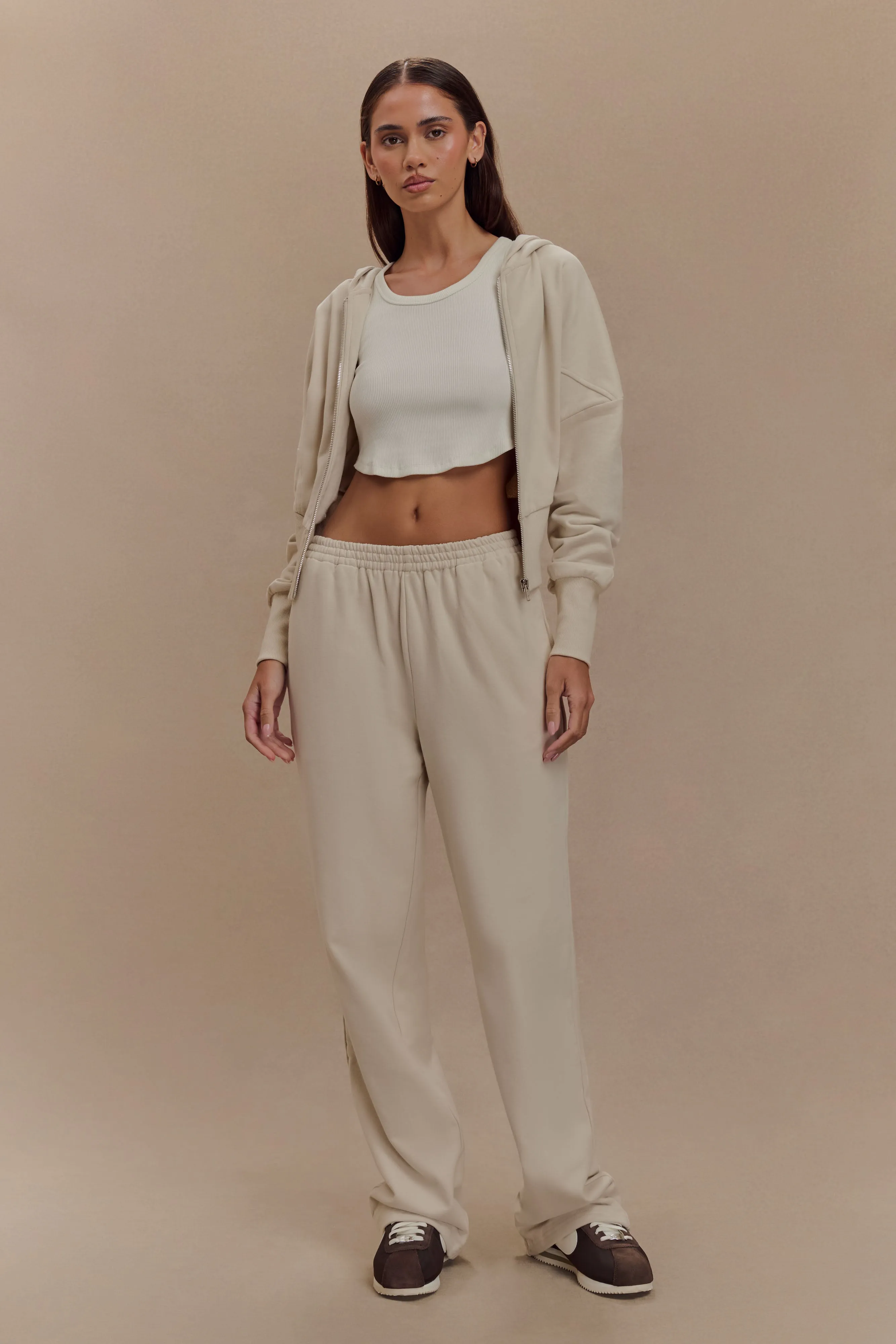 VentilatedPanels CompactFoldable Blake Zip Front Hoodie - Stone