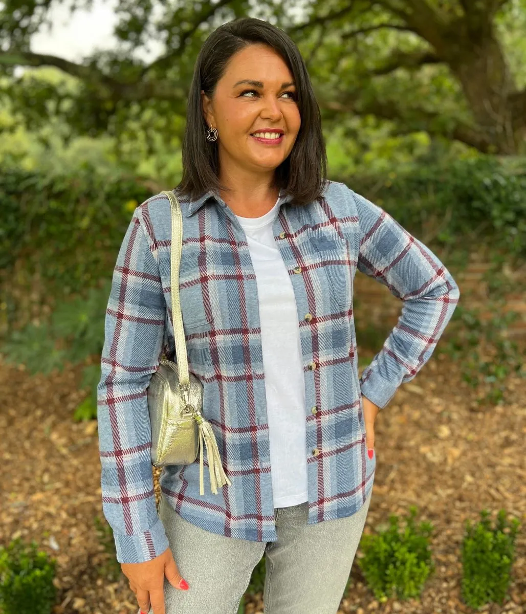 Tale Core Insulated Jacket Blue Check Soft Jersey Shirt