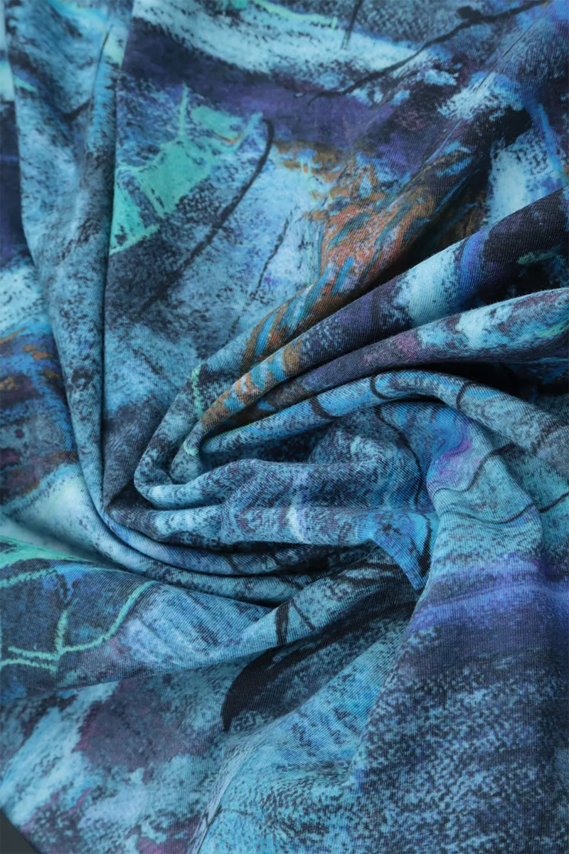 AdjustableTabs Blue Reverie Cotton Leggings