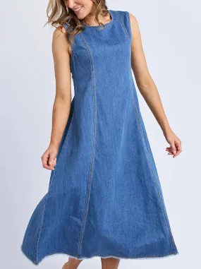 Calm Style FOXWOOD SOLENE DENIM DRESS