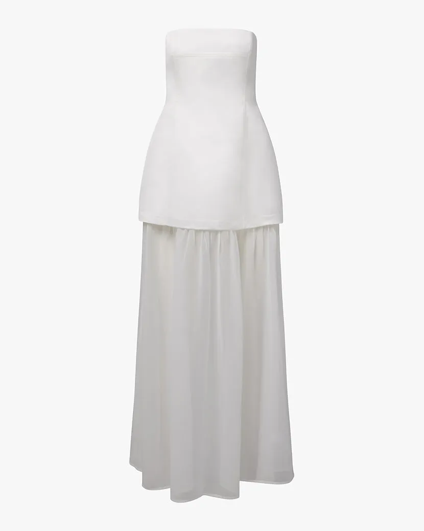 Quiet Luxury Season Ready Corset Sheer Maxi Dress