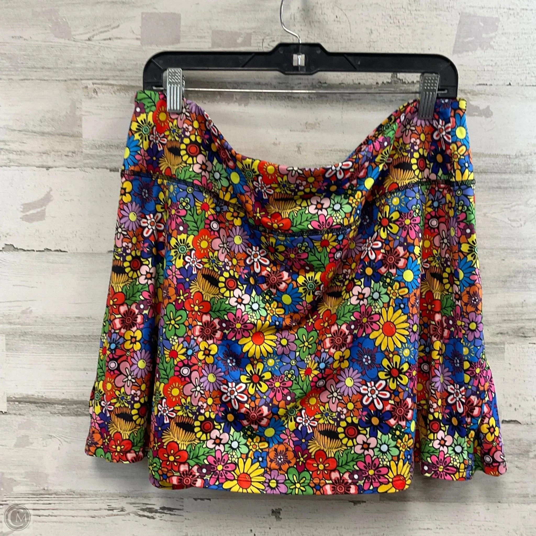 Skort By FULBELLE In Floral Print, Size: 2x Durable Hem Fair trade